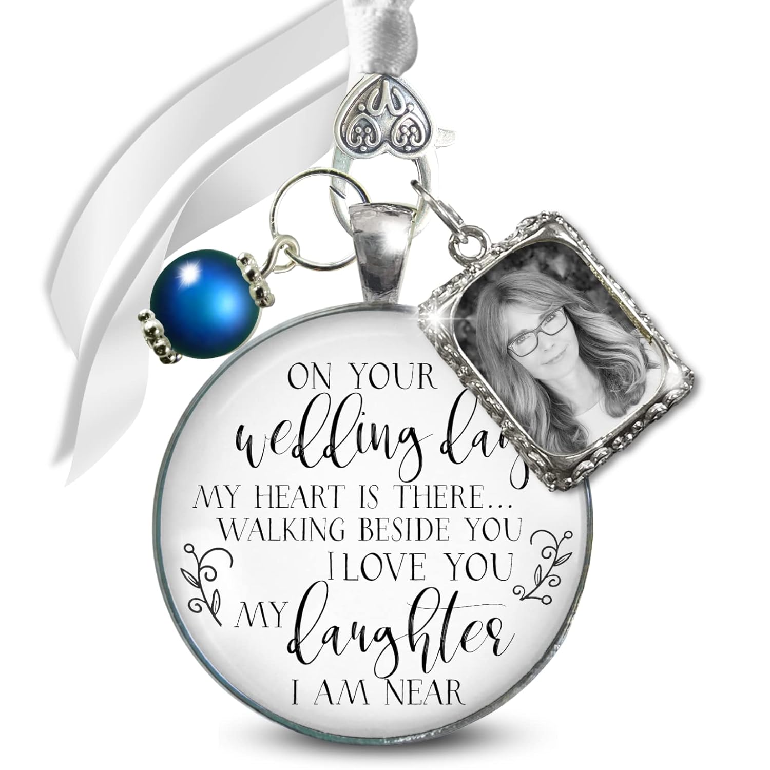 Bouquet Charm for Bride Silver Jewelry - Meaningful Wedding Gift