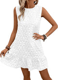 SOLY HUX Ruffle Hem Sleeveless Tank Dress - Casual Summer Mini tunic