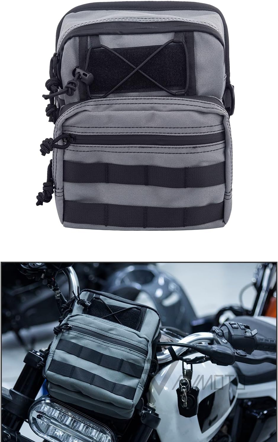 Motorcycle Universal Club Style Molle Traveller Bar Handlebar Bag