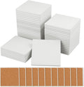 4 in Ceramic Coasters 60 Pack - Blank Unglazed Tiles for DIY Crafts