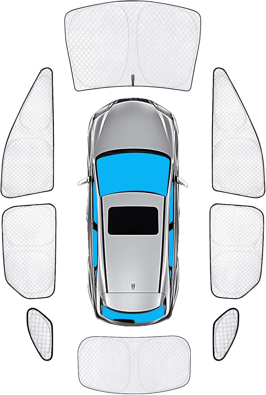 KMF 8pcs Thicken Full Window Sun Shades for Lexus RX 2016-2022
