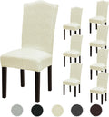 Stretch Dining Room Chair Covers Set of 8 - Removable, Washable