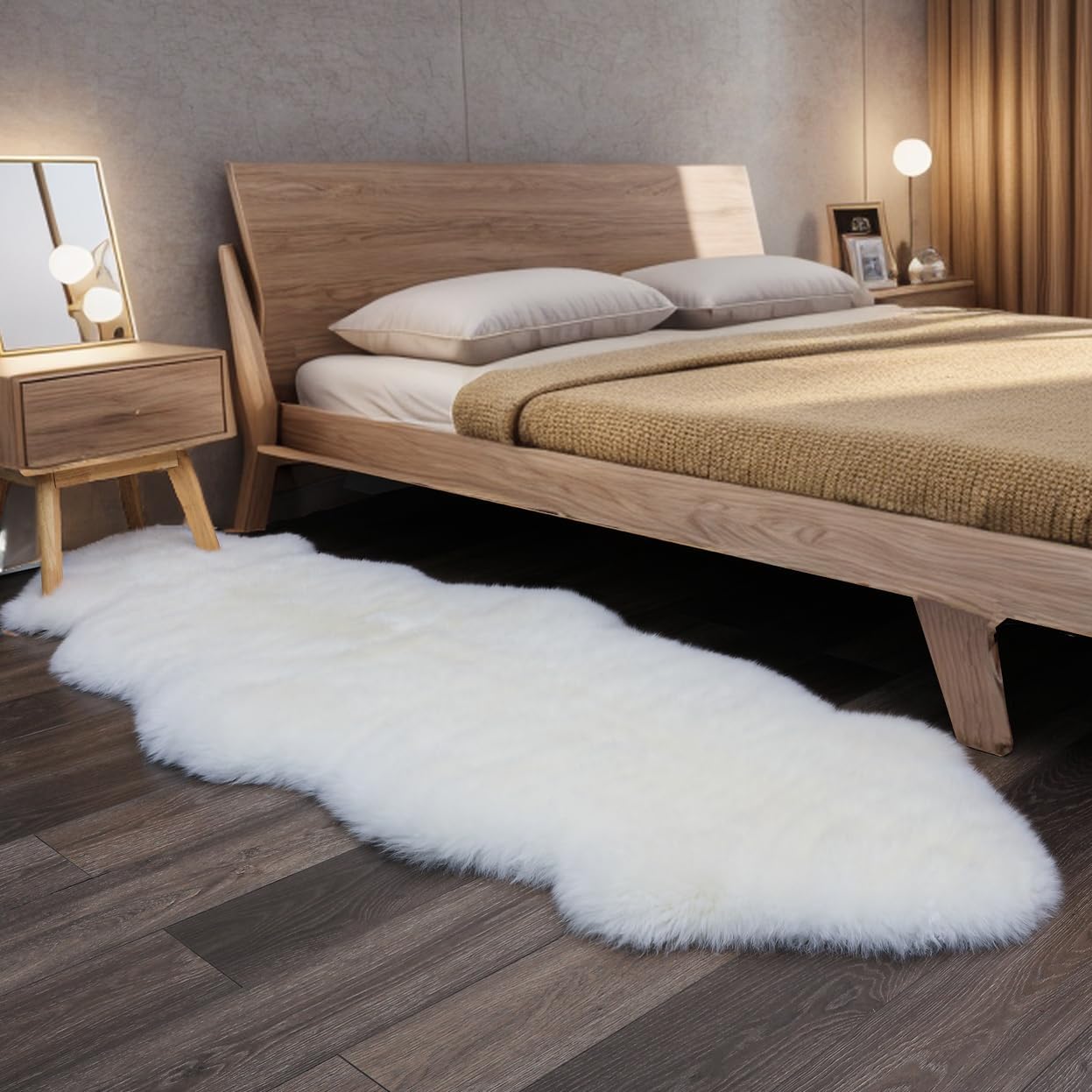Premium Genuine Sheepskin Rug for Cozy Home Decor and Comfort