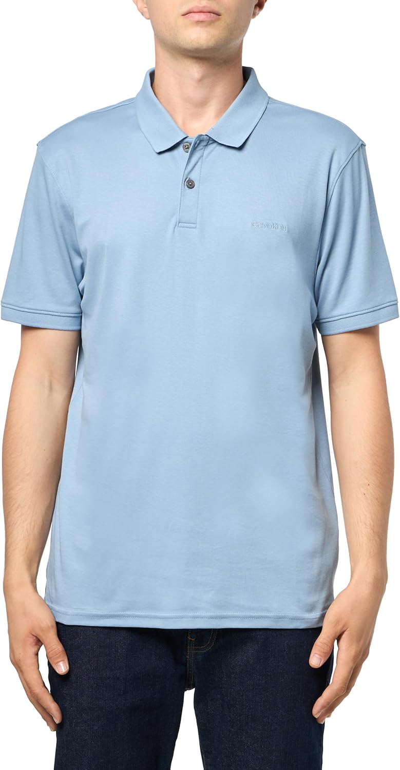 Calvin Klein Mens Liquid Touch Polo for Ultimate Comfort