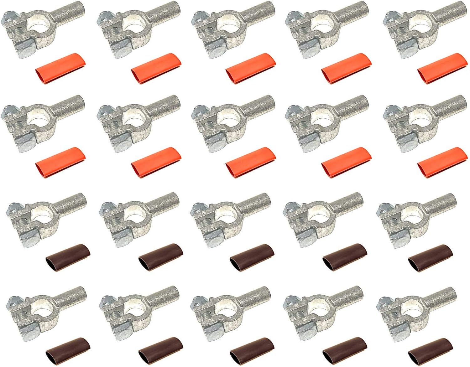 4/0 Gauge Pure Copper Battery Cable Ends with Heat Shrink Tubing