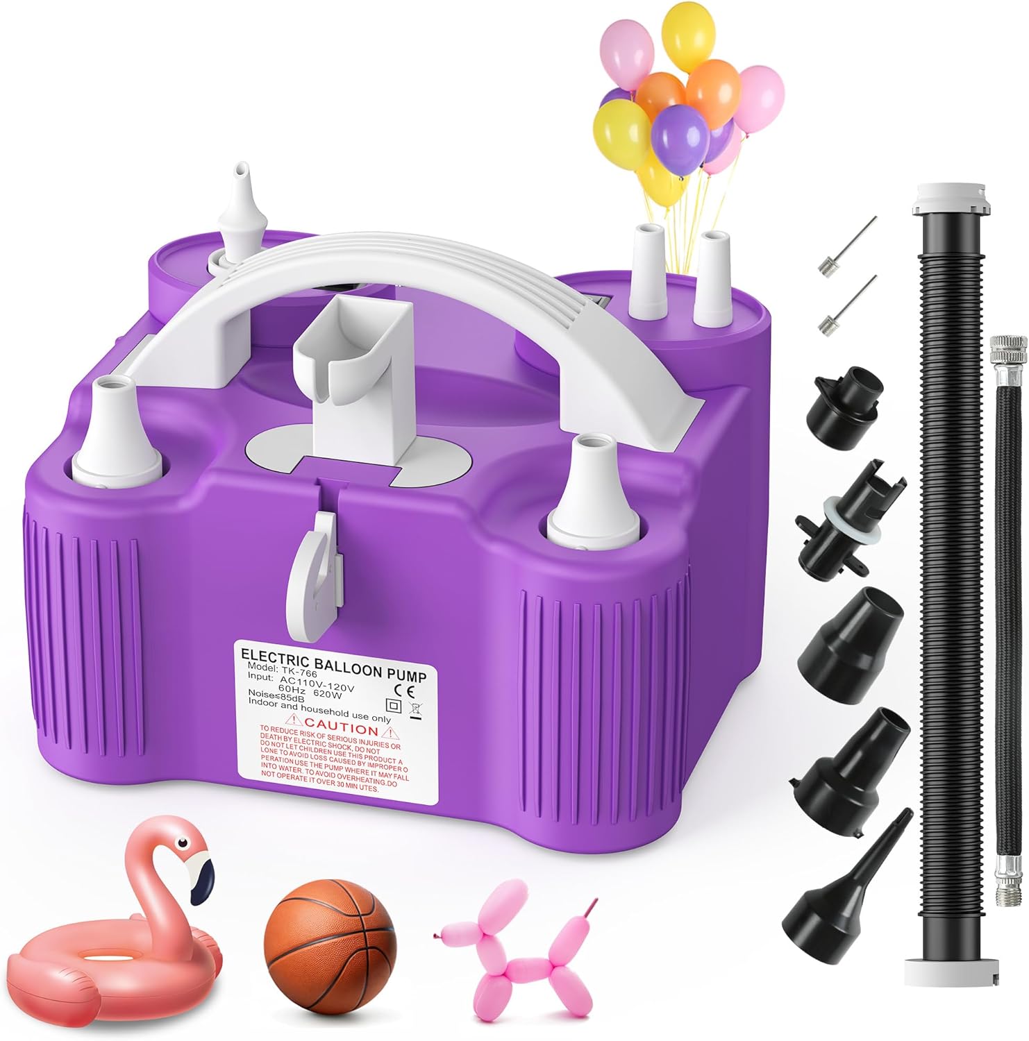 4-in-1 Electric Balloon Pump for Fast Inflation and Deflation