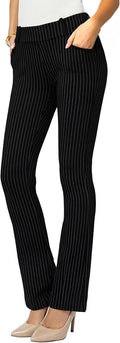 Stretch Slacks for Women - Bootcut Dress Pants with Tummy Control