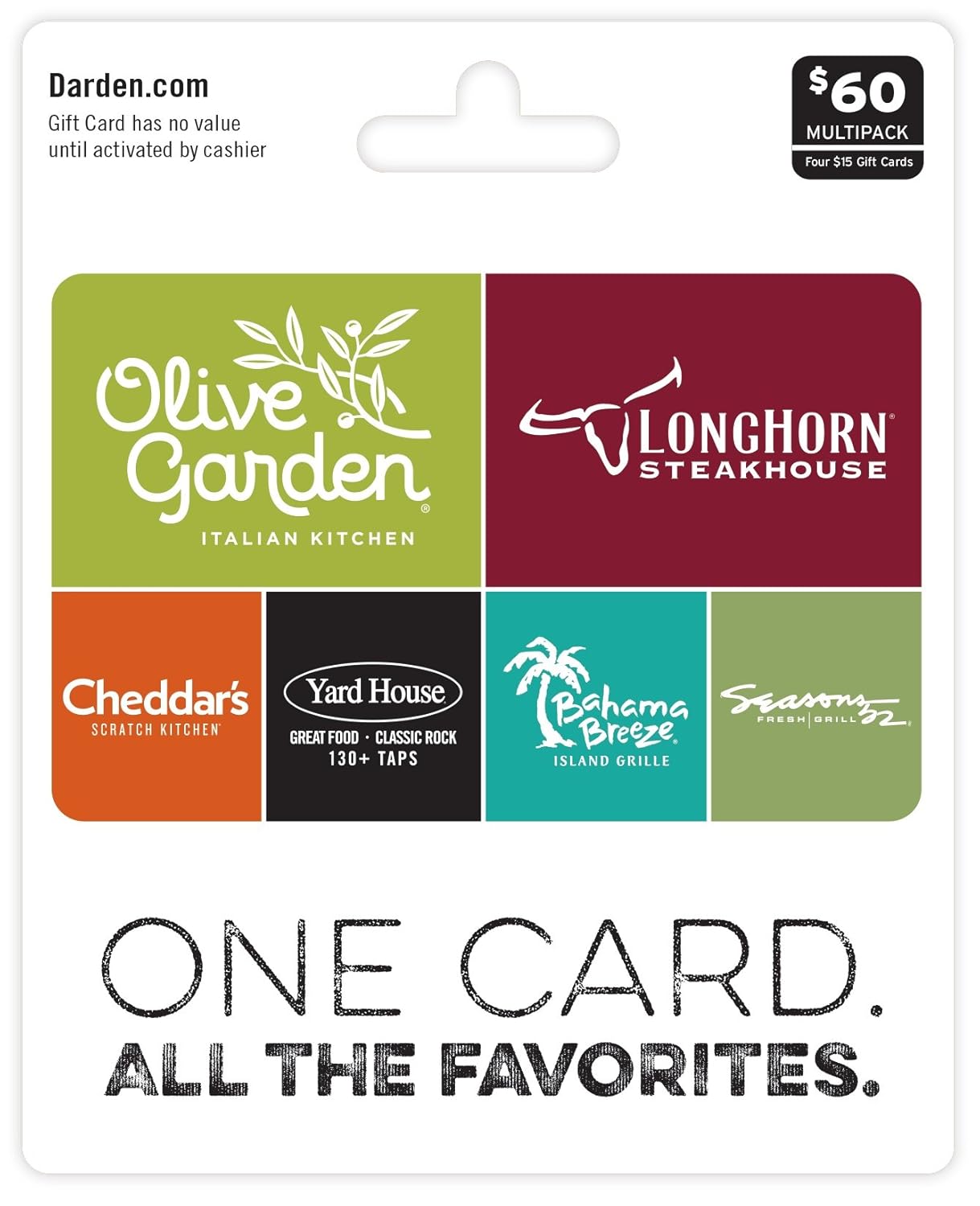 Darden Restaurants $60 Multi-Pack Gift Cards for Dining Delight