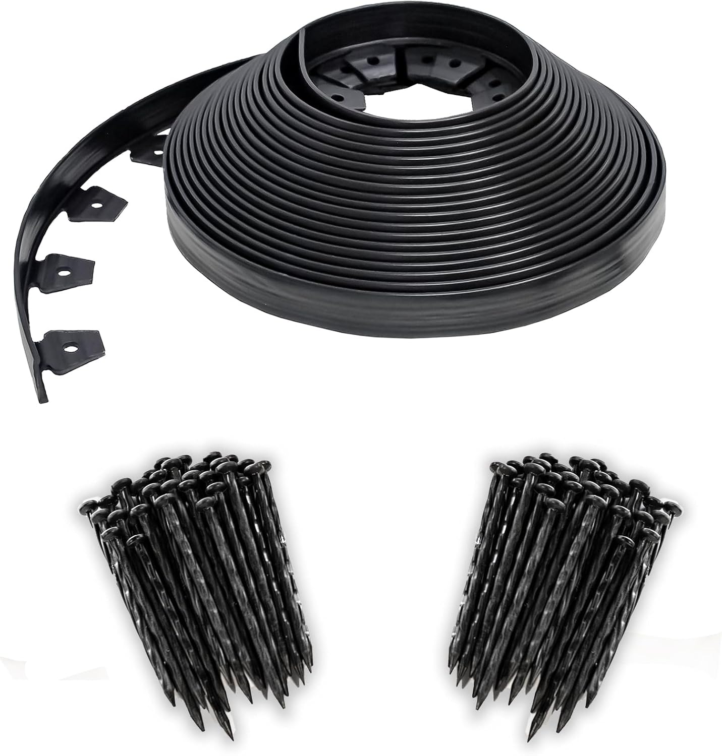 EasyFlex No-Dig Landscape Edging Kit with Bonus Anchoring Spikes