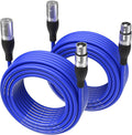 Premium 50ft XLR Cable for Microphones and Speakers - 2 Packs