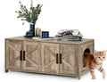 Cat Litter Box Enclosure for 2 Cats - Stylish Hidden Furniture