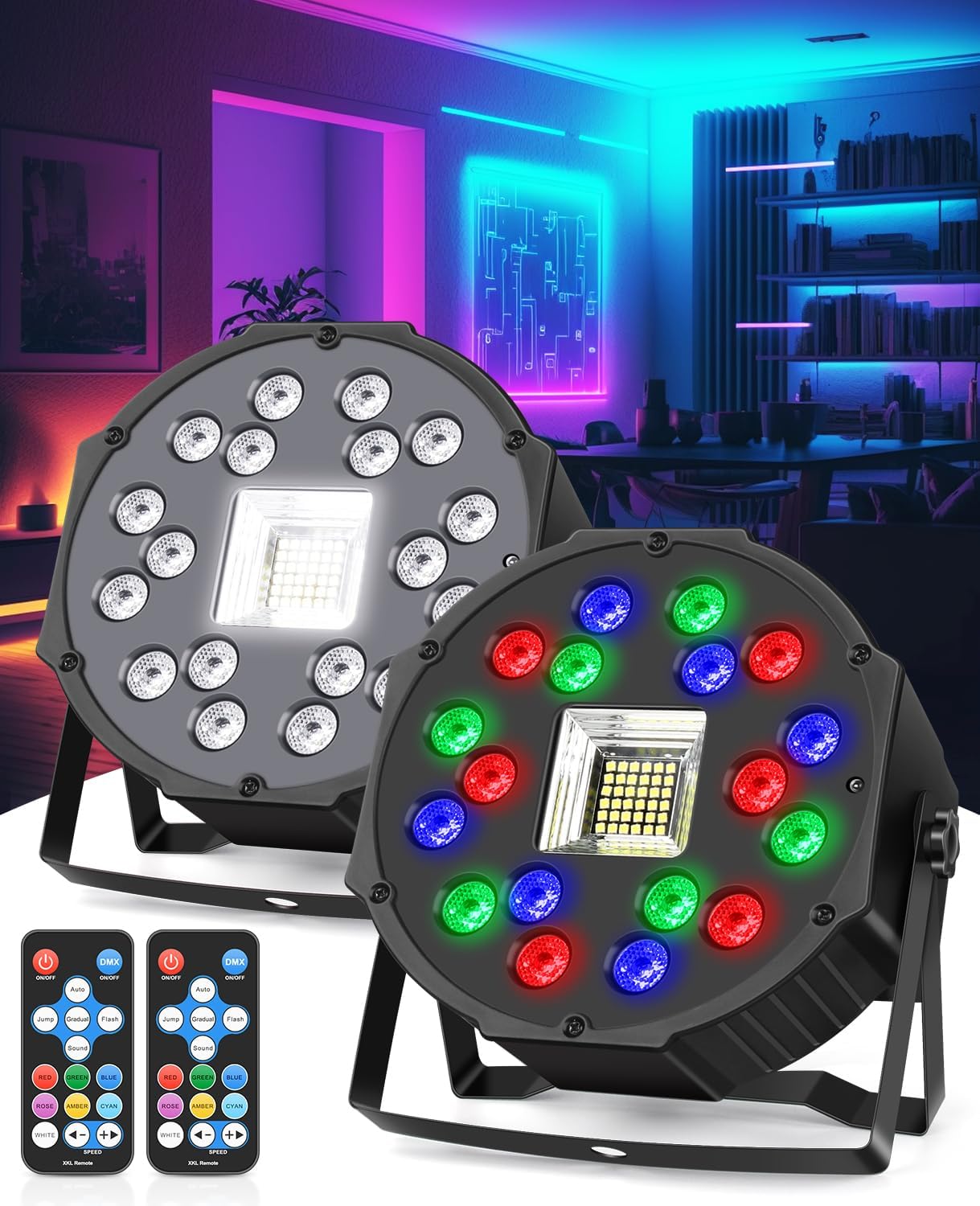2 in 1 Party Lights with 18LEDs for Dynamic Event Lighting