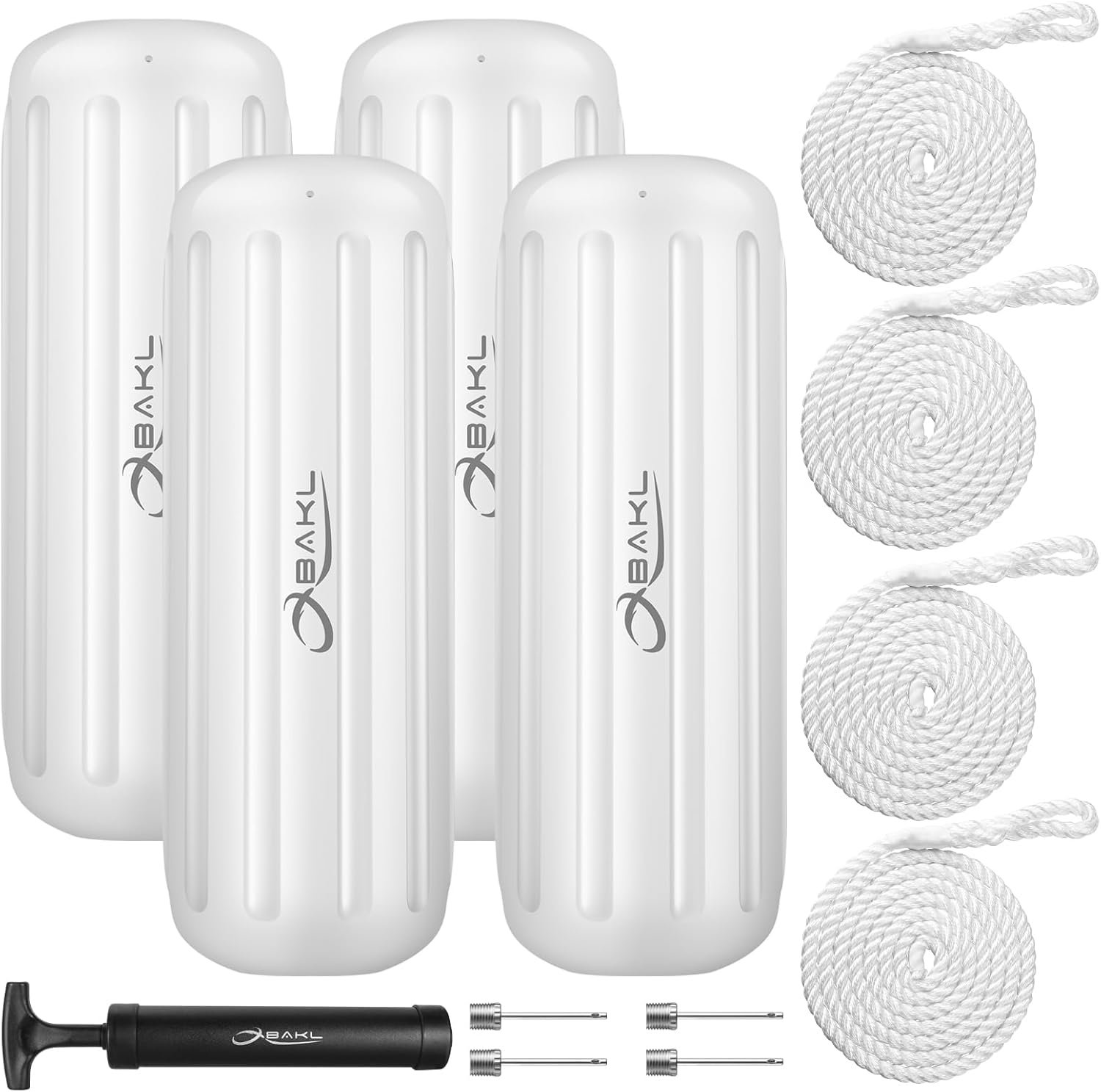 Boat Fenders 4 Pack 10 x 28 Inches for Docking and Protection