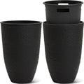21in Tall Stone Finish Planters 2-Pack - Indoor Outdoor Pots