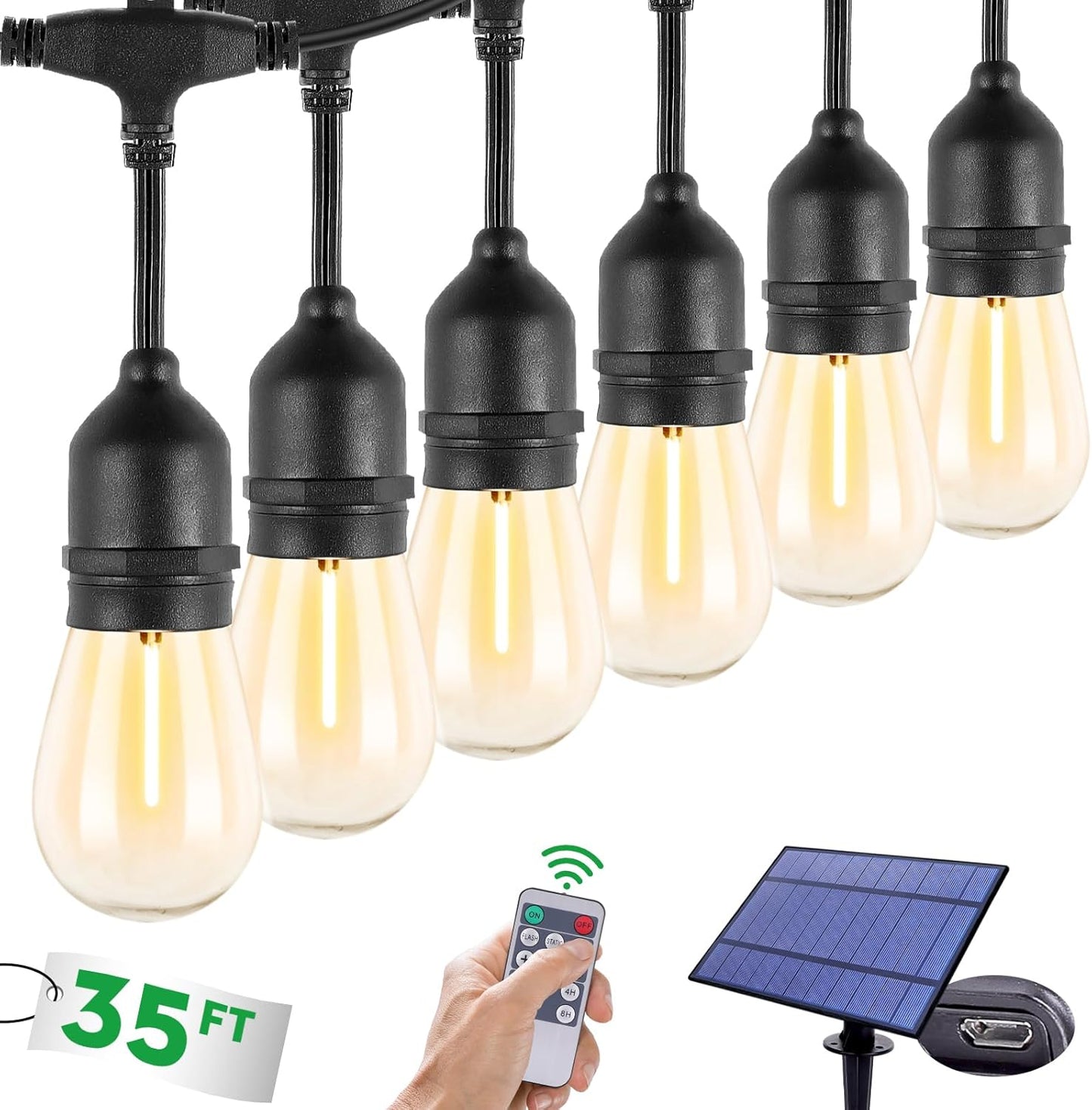 35FT Solar String Lights Outdoor Waterproof for Any Occasion