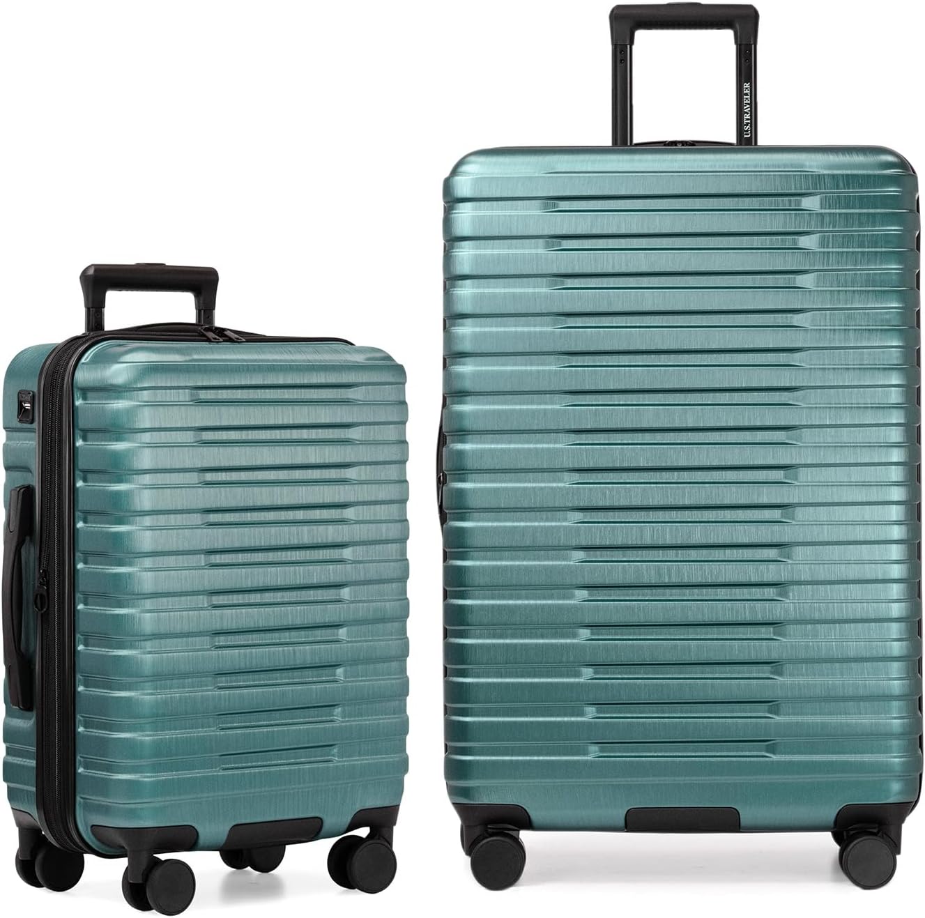 Durable U.S. Traveler Boren Hardside Luggage Set with USB Port