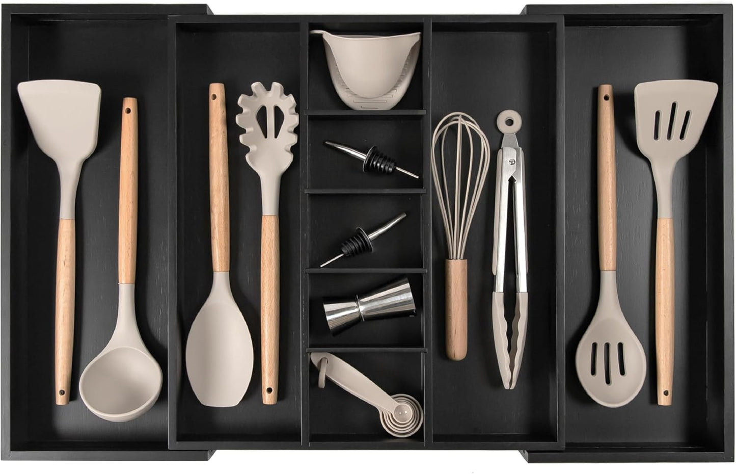 Adjustable Kitchen Drawer Organizer for Utensils and Junk
