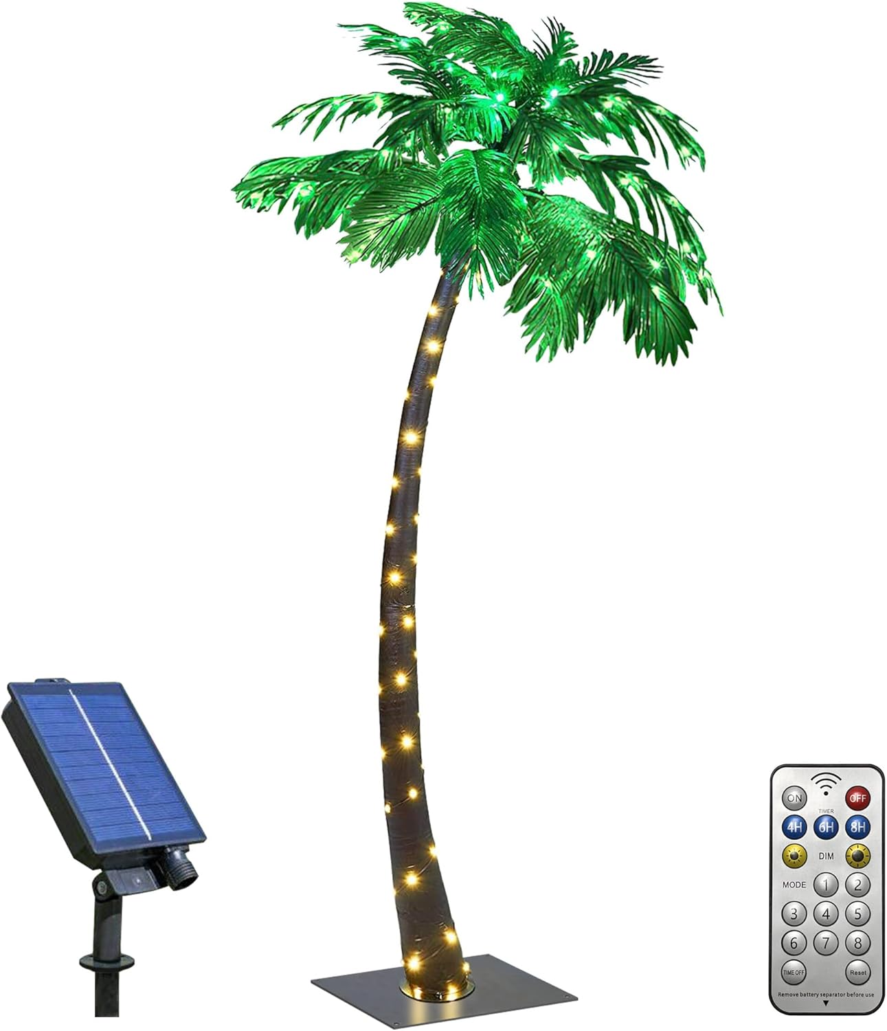 Lightshare 7FT Solar Palm Tree with 96LED Lights for Any Occasion