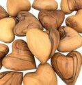 Handmade Wooden Hearts Set of 10 Olive Wood Hearts - Rustic Gift