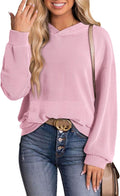 Dokotoo Hoodies for Women Ribbed Knit Oversized Pullover - Cozy Fit