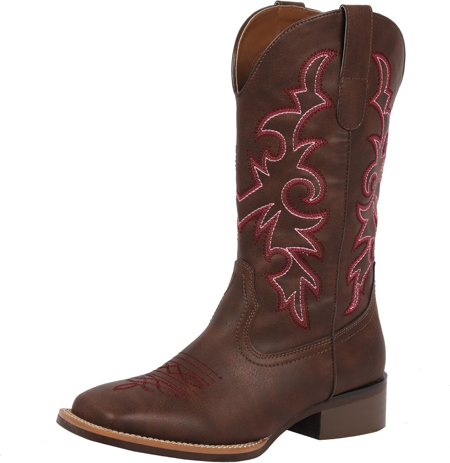 Stylish Wide Mid Calf Cowboy Boots for Women by J's.o.l.e
