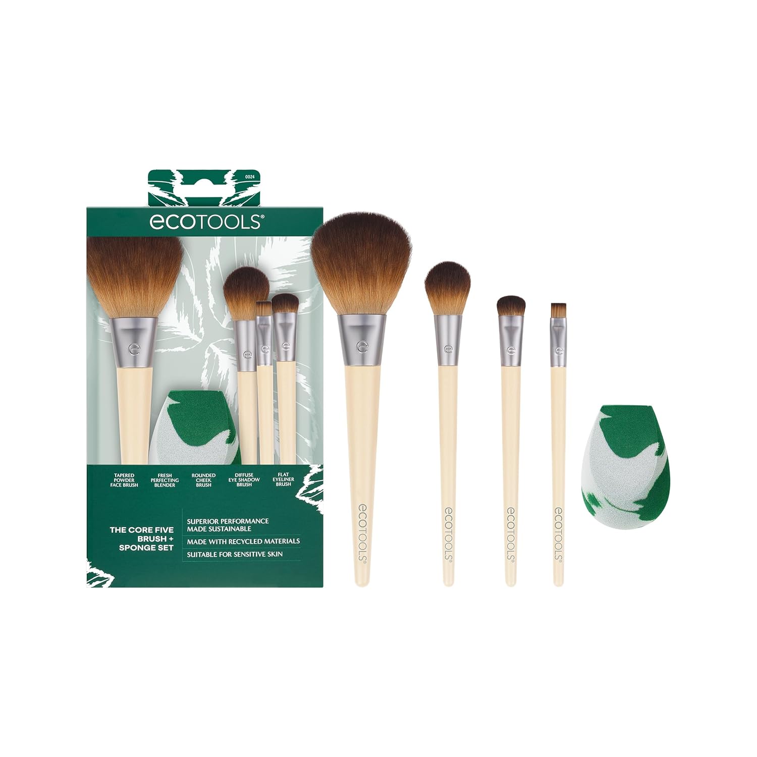 EcoTools 5pc Makeup Brush Kit: Blend Like a Pro!