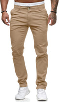 ALLABREVE Men's Chinos Slim Fit Skinny Stretch Flat-Front Dress