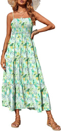 Women's Summer Maxi Dress Sleeveless Spaghetti Strap - Boho Fit