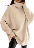 imesrun Womens Turtleneck Oversized Sweater - Chunky Batwing Pullover