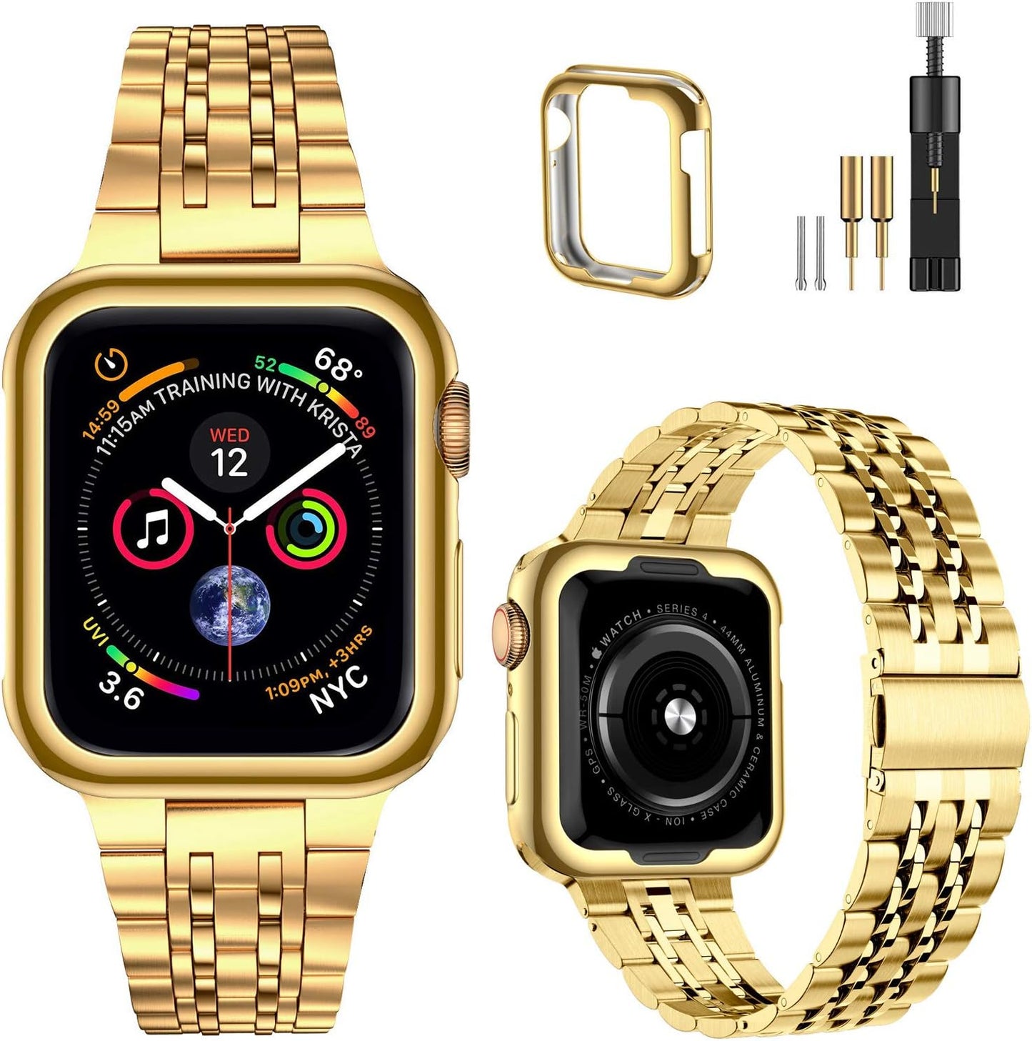 Stylish Gold Stainless Steel Band for Apple Watch 38/40mm