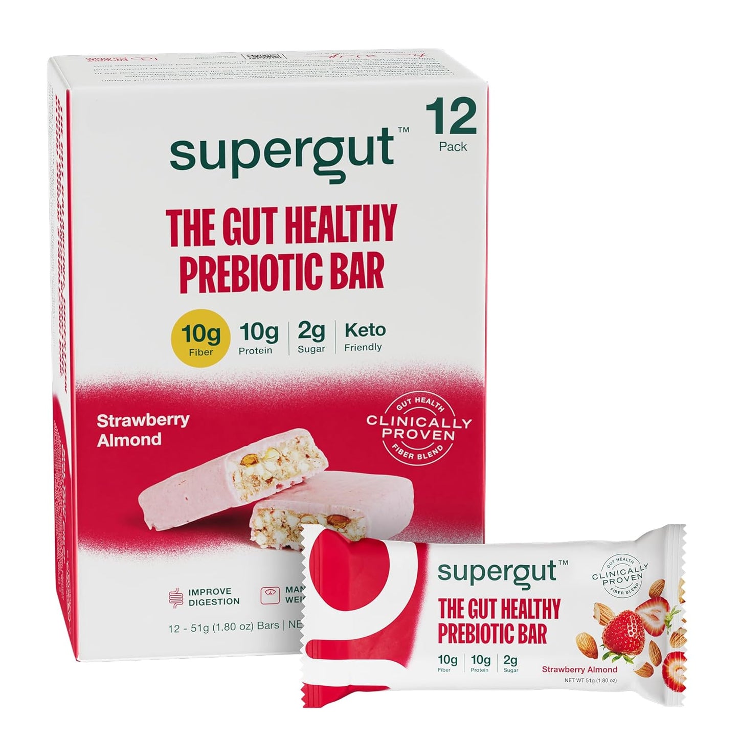 Supergut GLP-1 Boosting Prebiotic Bars for Gut Health Snacks