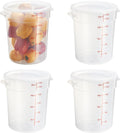 22 Quart Translucent Round Food Storage Container - Stackable 4-Pack