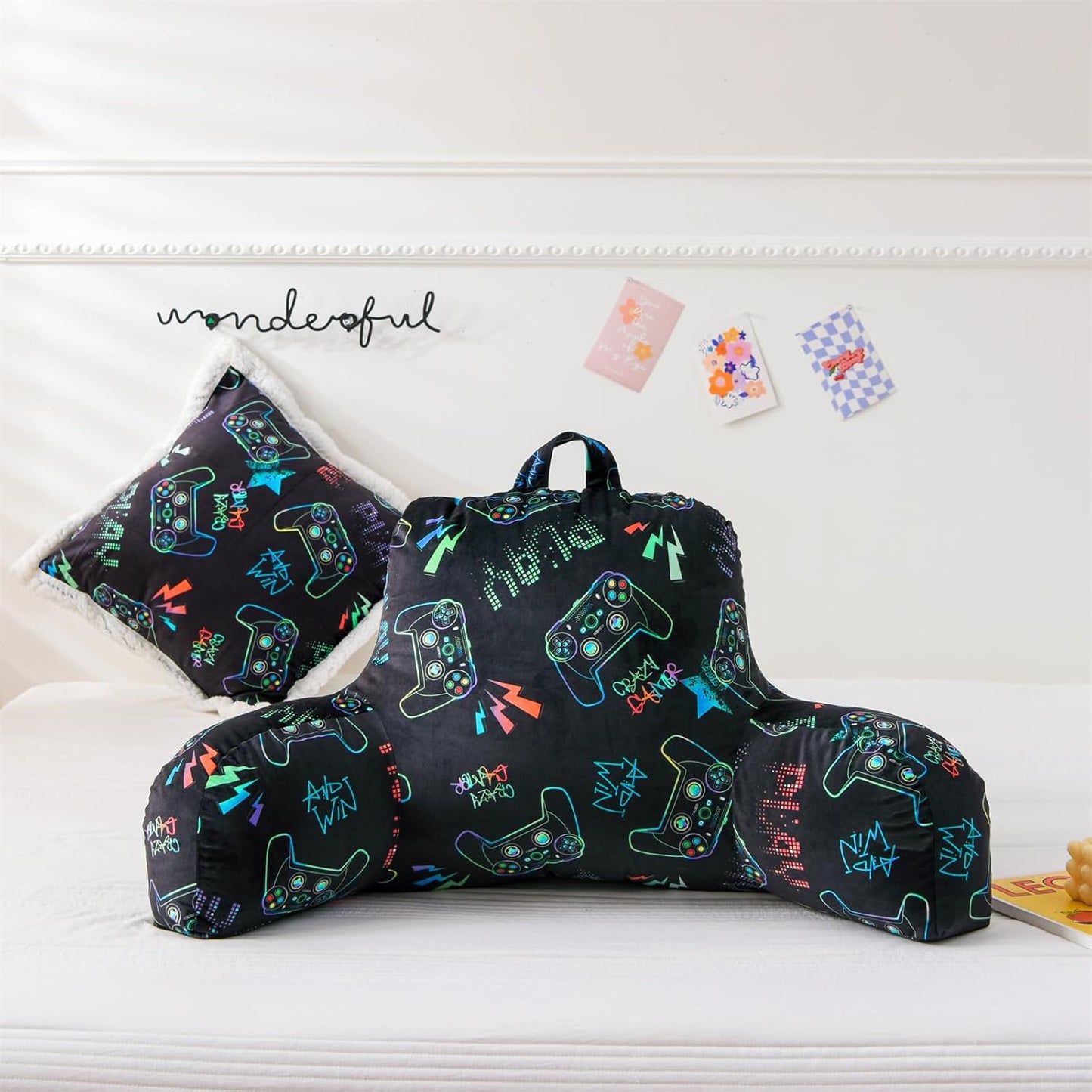 Aimuan Kids Back Rest Pillow: Comfortable Gaming & TV Support