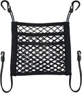 Car Storage Net Mesh Organizer with Hooks - Expandable In-Car Grid