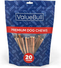 ValueBull Bully Sticks for Small Dogs - Extra Thin 6 Inch Treats