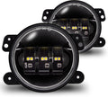 TRUE MODS 4 in 60W LED Fog Lights for Jeep Wrangler JK JKU - Bright