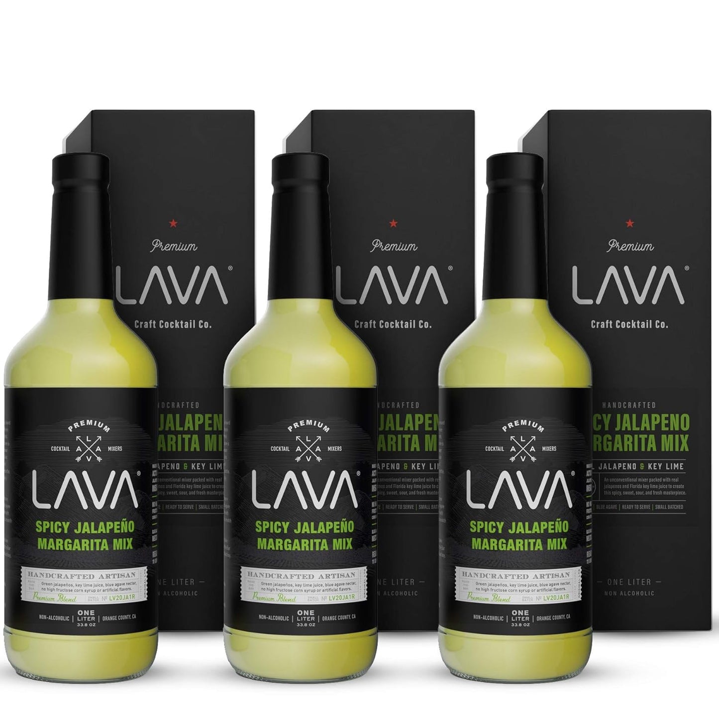 LAVA Premium Spicy Jalapeno Margarita Mix - 3 Pack for Flavor