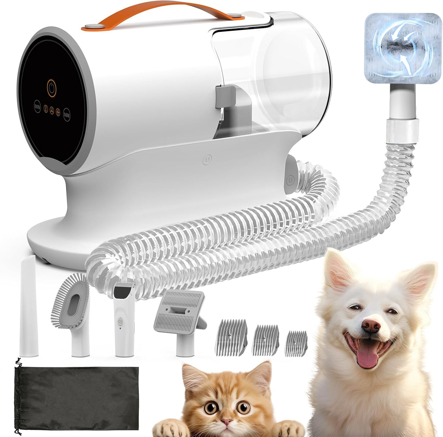 Powerful Pet Grooming Vacuum - Less Shedding, More Relaxing