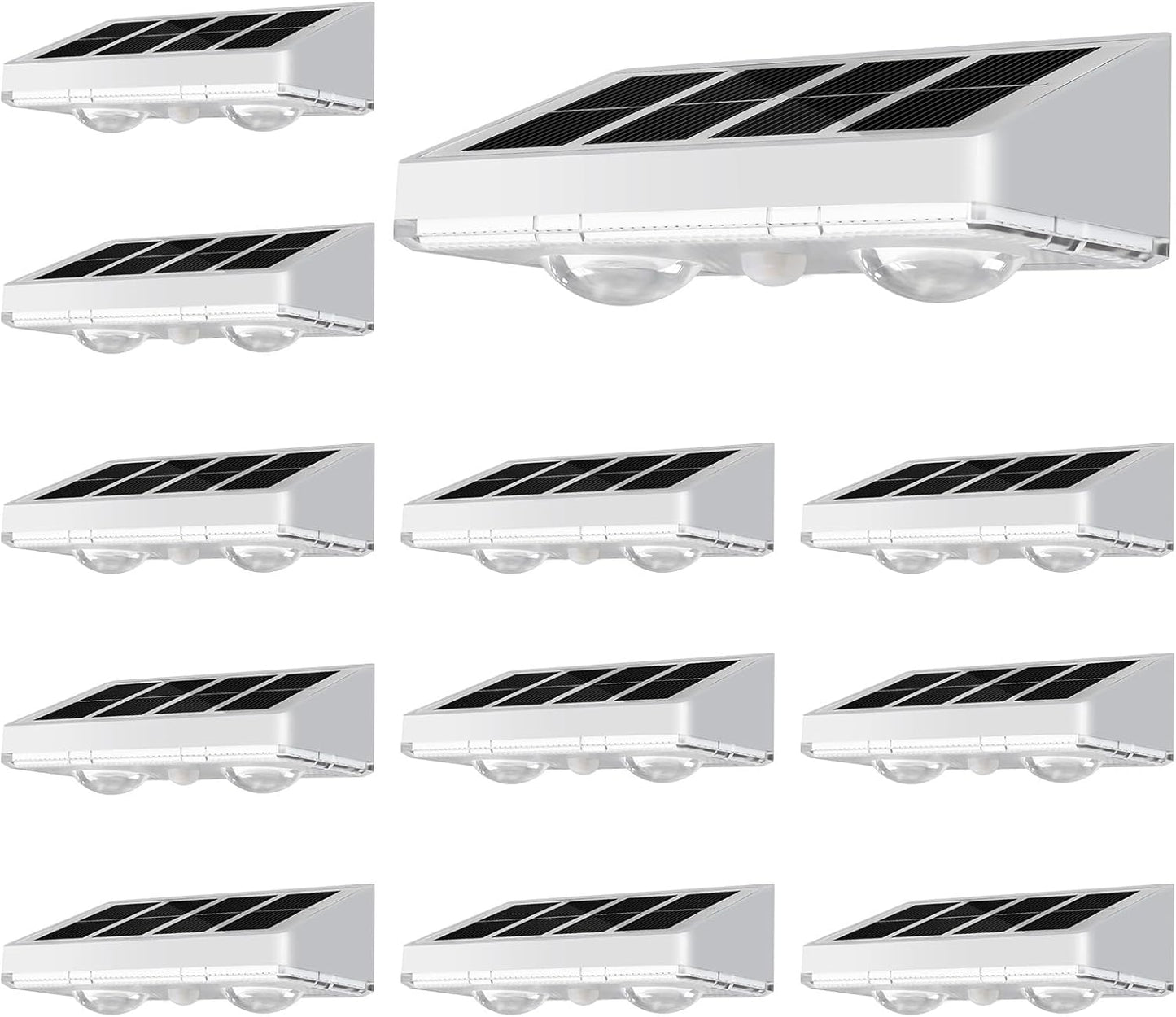 NIORSUN Solar Fence Lights - 12 Pack Outdoor Deck Lighting