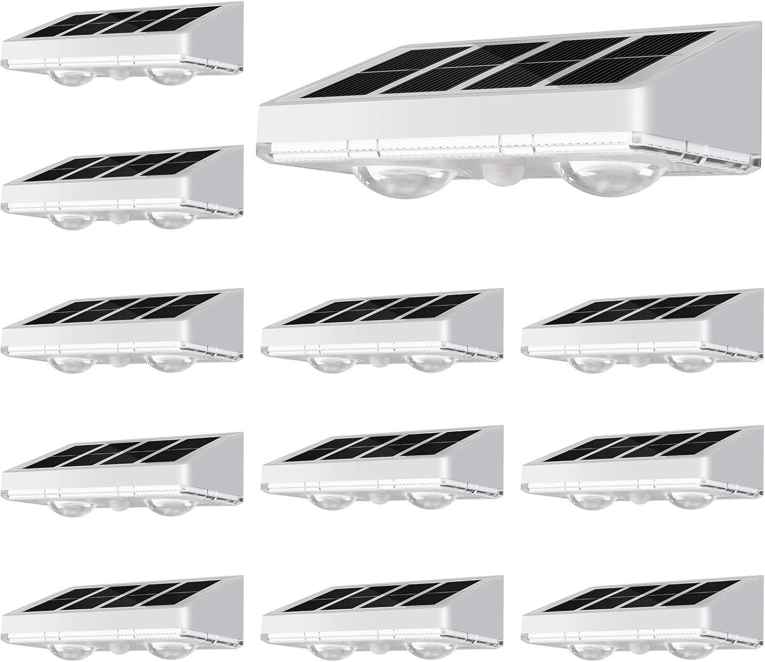 NIORSUN Solar Fence Lights - 12 Pack Outdoor Deck Lighting