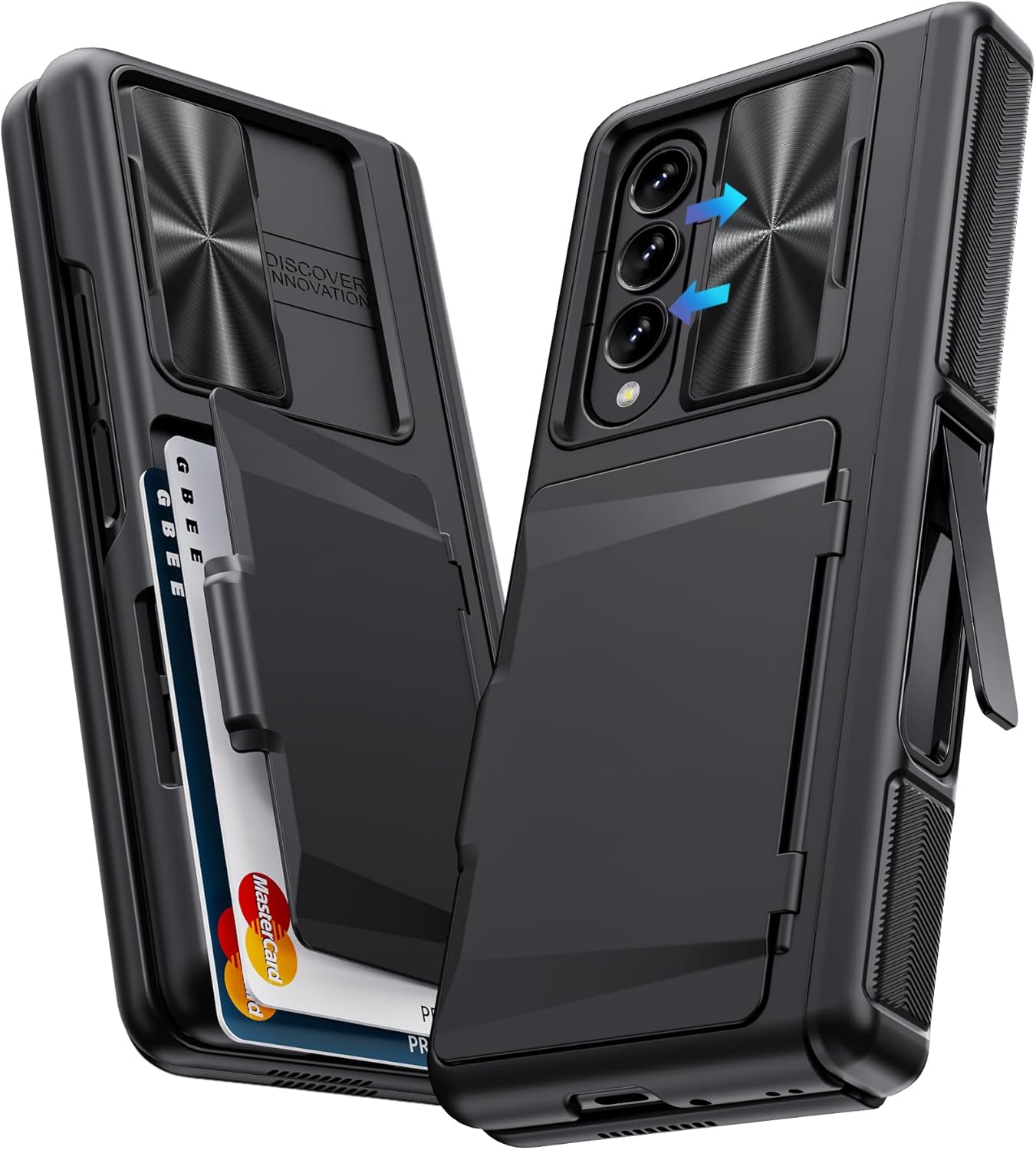GBEE Galaxy Z Fold 4 Case with Card Holder and Kickstand
