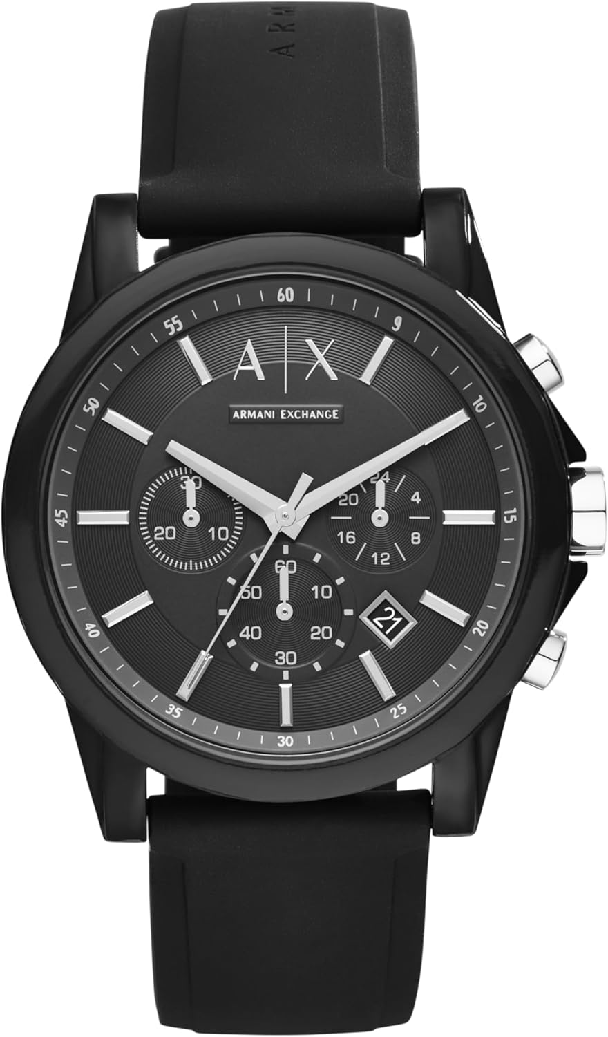 Armani Exchange AX Chronograph Watch for Men with Silicone Band