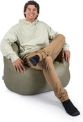 Big Joe Milano w Vibe Vibrating Massage Bean Bag Chair - Olive Green