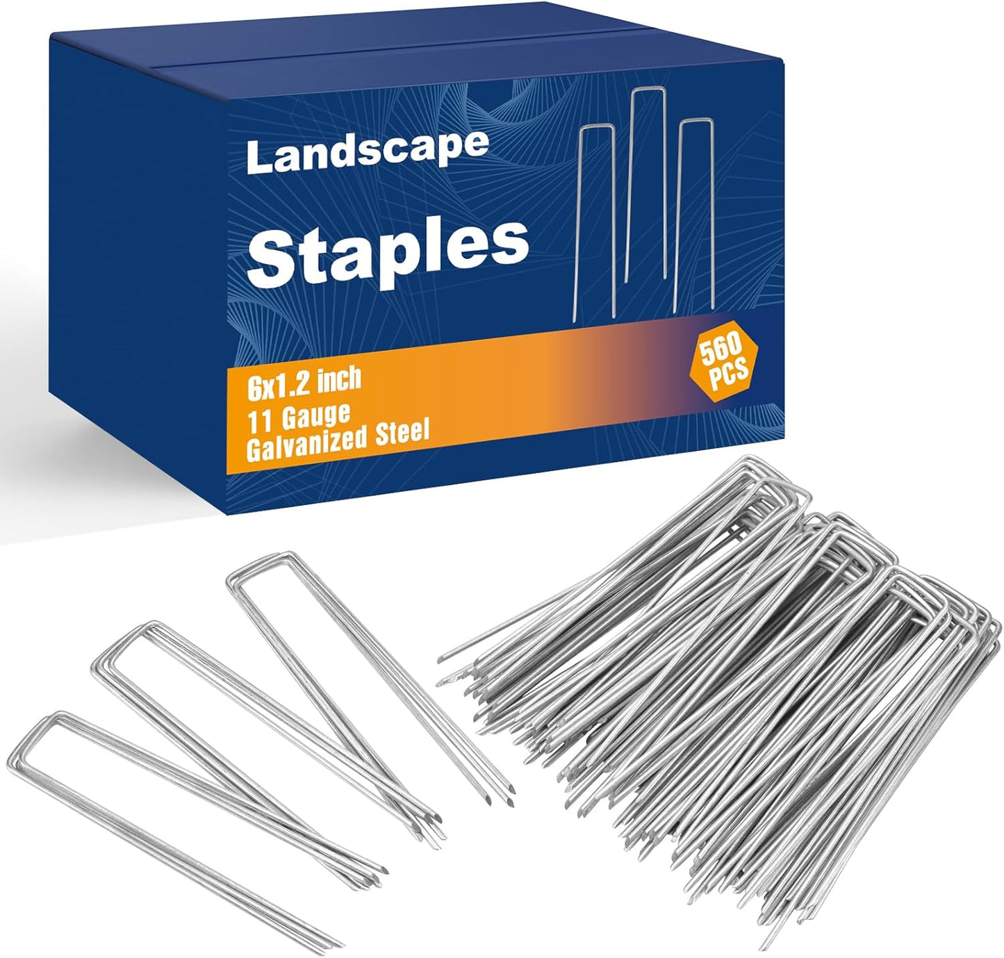 Whonline 560pcs 6 Inch Landscape Staples for Garden Projects