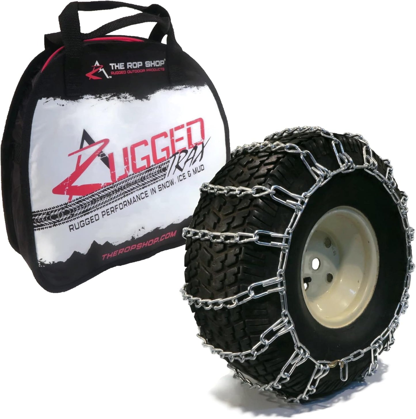 Link Tire Chains for Snow Blowers and Lawn Tractors - 24x9.5x12