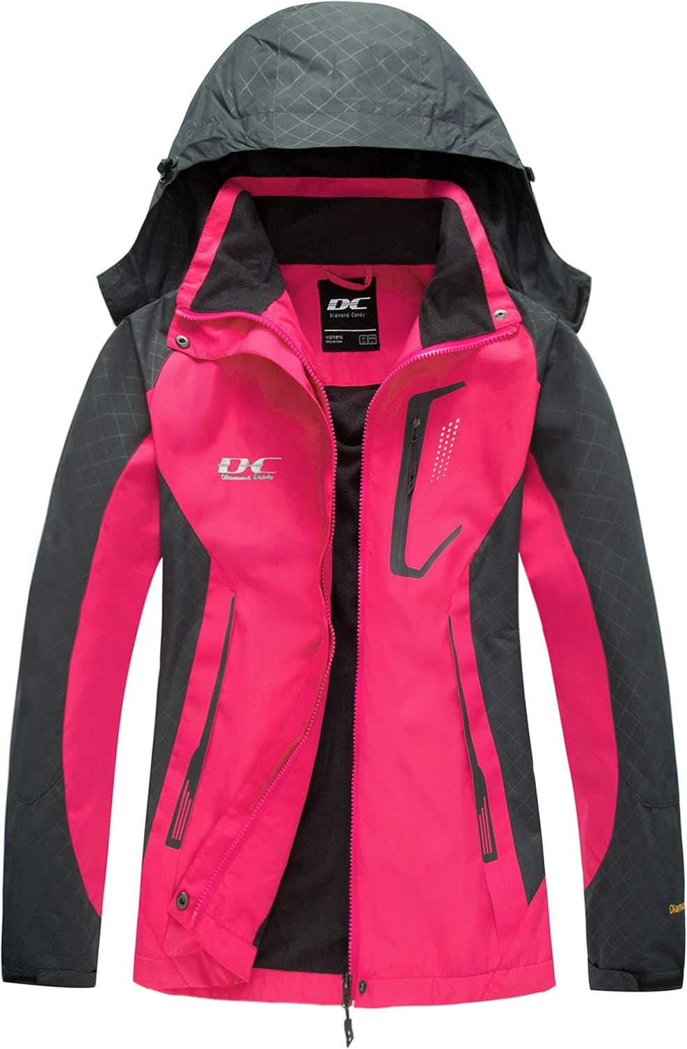 Diamond Candy Women's Waterproof Rain Jacket for Outdoor Activities