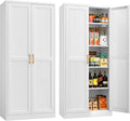 71 Tall Metal Storage Cabinet for Kitchen and Dining Room Use