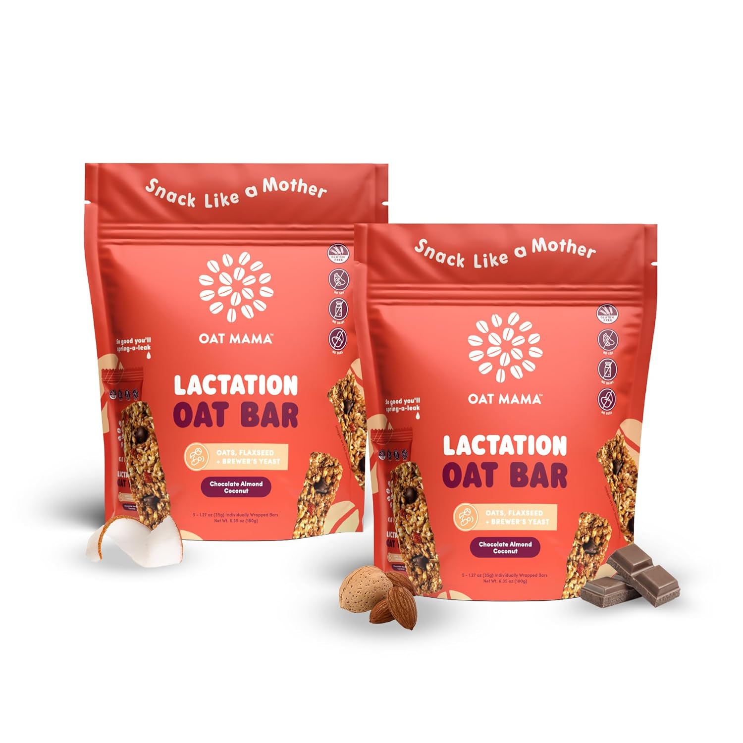 Oat Mama Chocolate Almond Coconut Lactation Bars for Moms