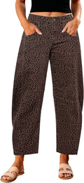 Barrel Jeans for Women High Waisted Wide Leg Cropped - Stretch Denim