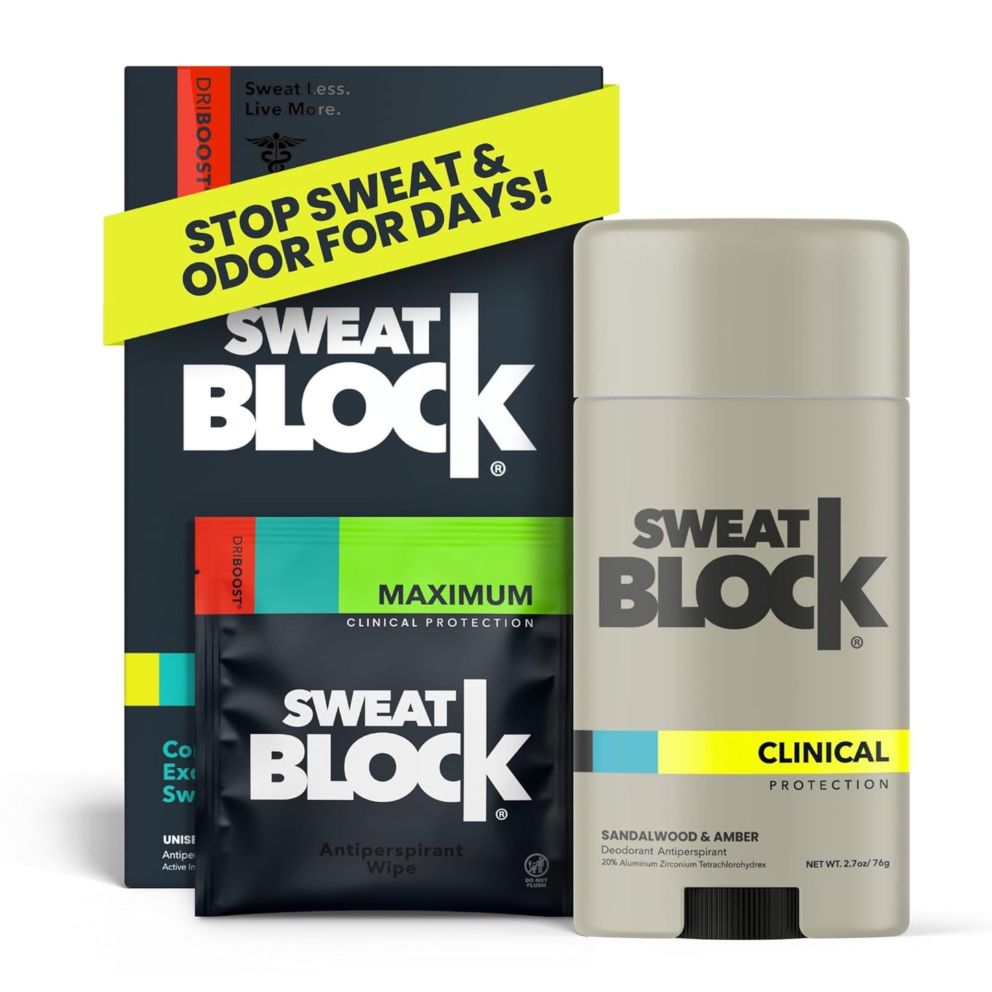 SweatBlock Maximum Clinical Strength Antiperspirant System